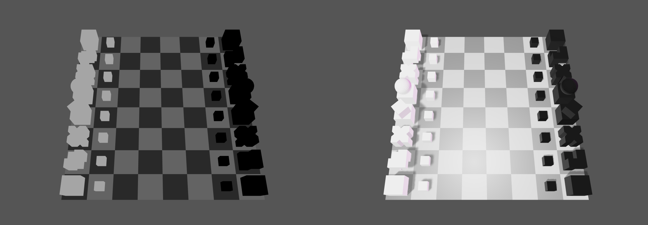 Comparison before and after effects.